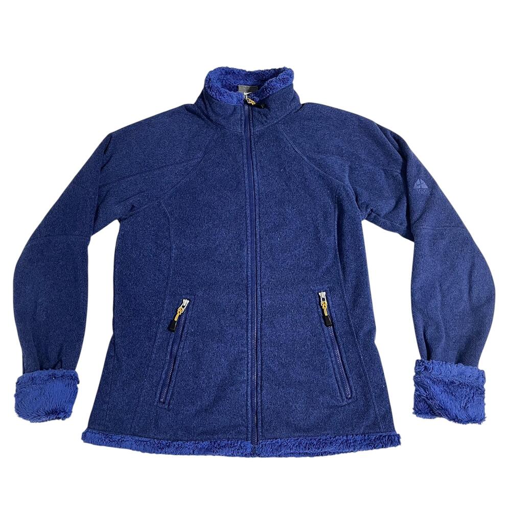 Nike ACG Jacket Womens Small Vintage Fleece Sherpa Lined Full Zip Outdoor Hiking